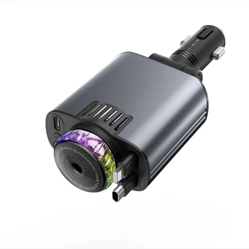 شارژر فندکی خودرو starlight  car charger 5 in 1 با رایحه افشانی و نورپردازی