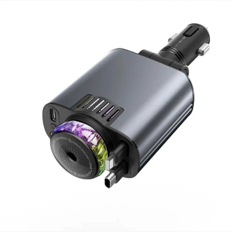 شارژر فندکی خودرو starlight car charger 5 in 1 با رایحه افشانی و نورپردازی